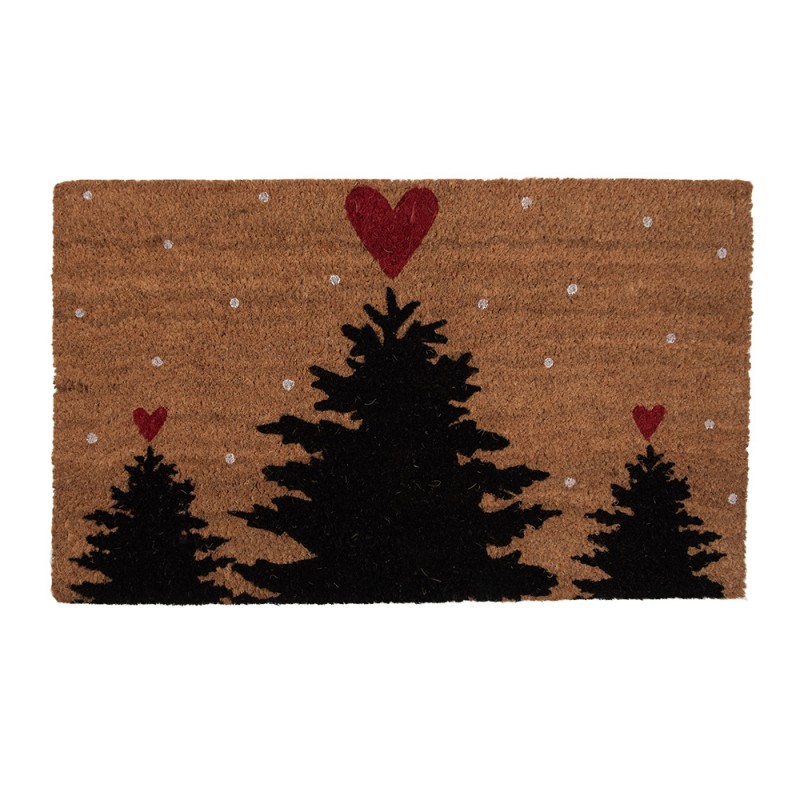 MC250 Deurmat 75x45 cm Bruin Kokosvezel PVC Kerstbomen Kokosmat