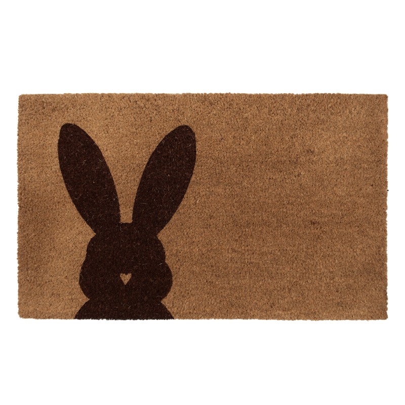 RUBMC Door Mat 75x45 cm Brown PVS Coconut Fiber Rabbit Coconut Mat