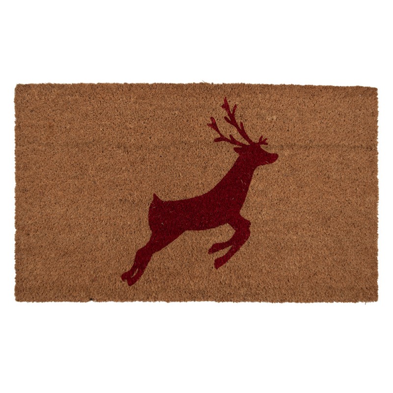 TXMC Door Mat 75x45 cm Brown PVS Coconut Fiber Deer Coconut Mat