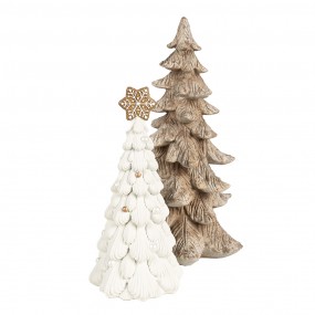 26PR4161 Décoration de Noël Sapin de Noël 39 cm Marron Plastique