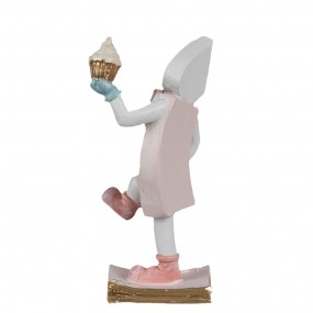 26PR4222 Statuetta decorativa Bambolina Cupcake 9 cm Rosa Plastica