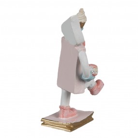 26PR4222 Statuetta decorativa Bambolina Cupcake 9 cm Rosa Plastica