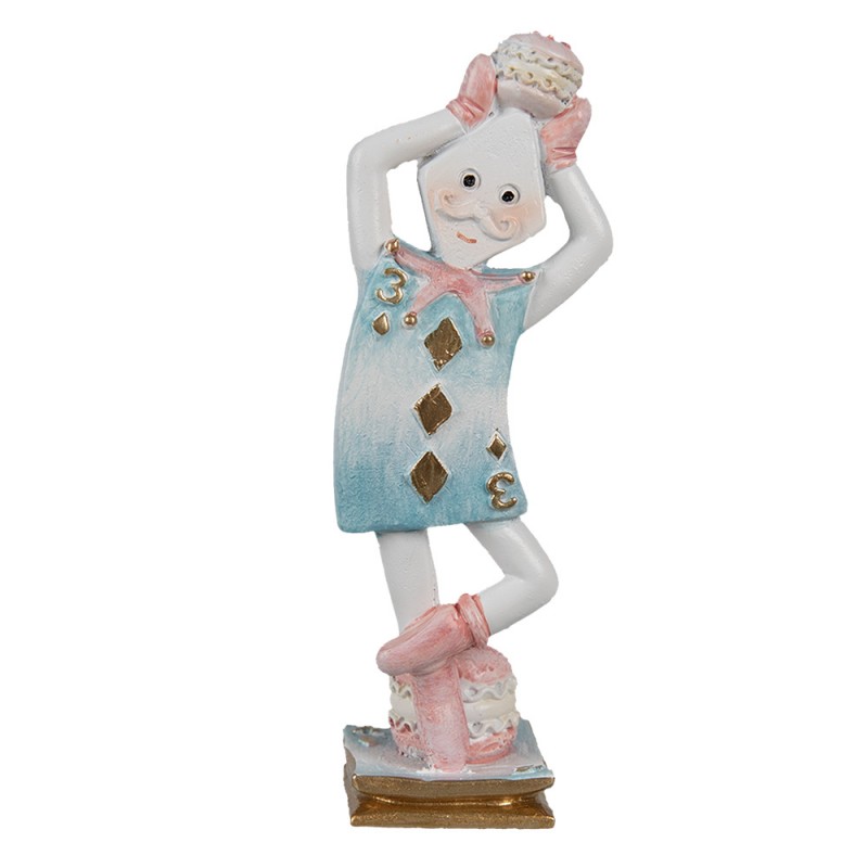 6PR4223 Statuetta decorativa Bambolina Macaron 10 cm Blu Plastica