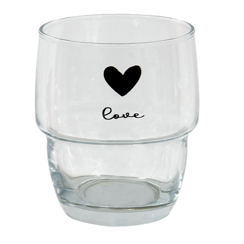 6GL3712 Verre d'eau 100 ml Verre Coeur Gobelet