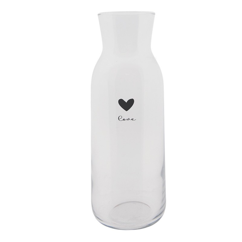 6GL3807 Carafe 1000 ml Glass Heart Water Jug