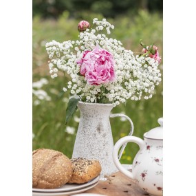 26Y4786 Decoration can 12x12x20 cm Grey White Metal Watering Can