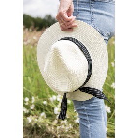 2JZHA0053N Chapeau de femme Maat: 58 cm Beige Paille en papier Chapeau de soleil