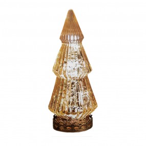 26GL4569KO Décoration de Noël avec éclairage LED Sapin de Noël Ø 7x16 cm Couleur cuivre Verre