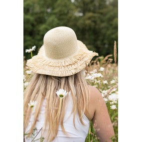 2JZHA0102BE Chapeau Beige Paille en papier Chapeau de soleil