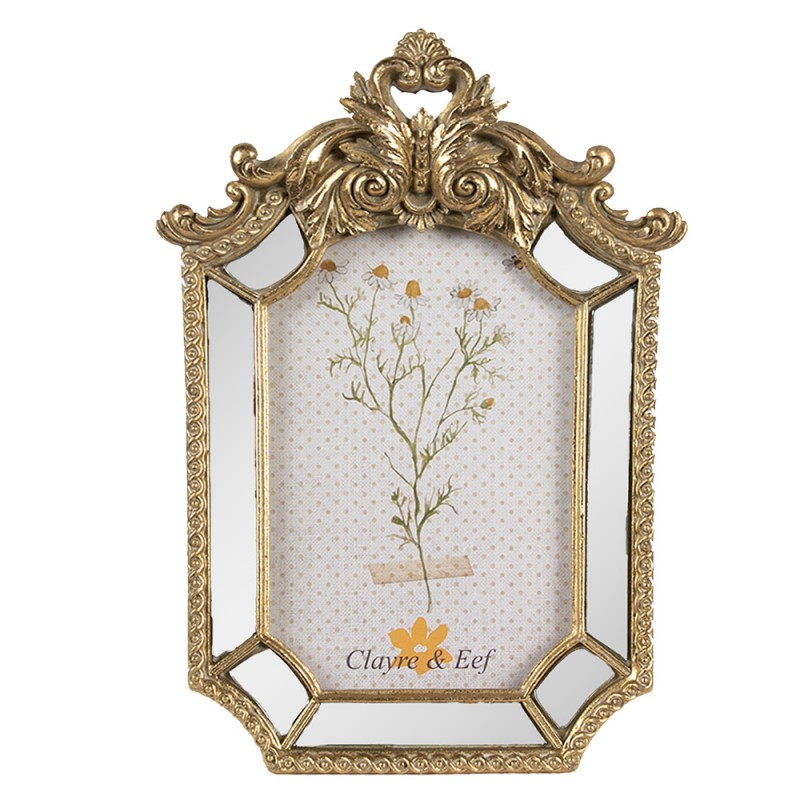 2F1132 Photo Frame 10x15 cm Gold colored Plastic Glass Picture Frame