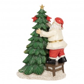 26PR4179 Décoration de Noël avec éclairage LED Père Noël 15x10x22 cm Vert Plastique