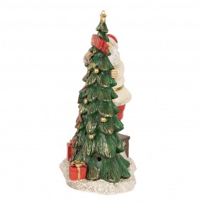 26PR4179 Décoration de Noël avec éclairage LED Père Noël 15x10x22 cm Vert Plastique