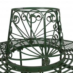 25Y1197 Panca da giardino Ø 152x89 cm Verde Ferro Rettangolo Panchina da esterno