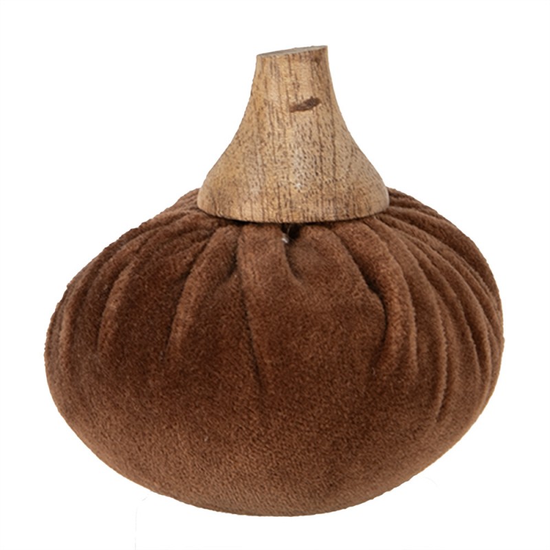 65421 Decoration Pumpkin Ø 9x8 cm Brown Fabric