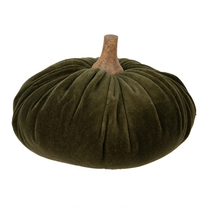 65430 Decoration Pumpkin Ø 20x14 cm Green Fabric