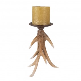 26PR3765 Candelabro 19x19x29 cm Marrone Beige Plastica Portacandele