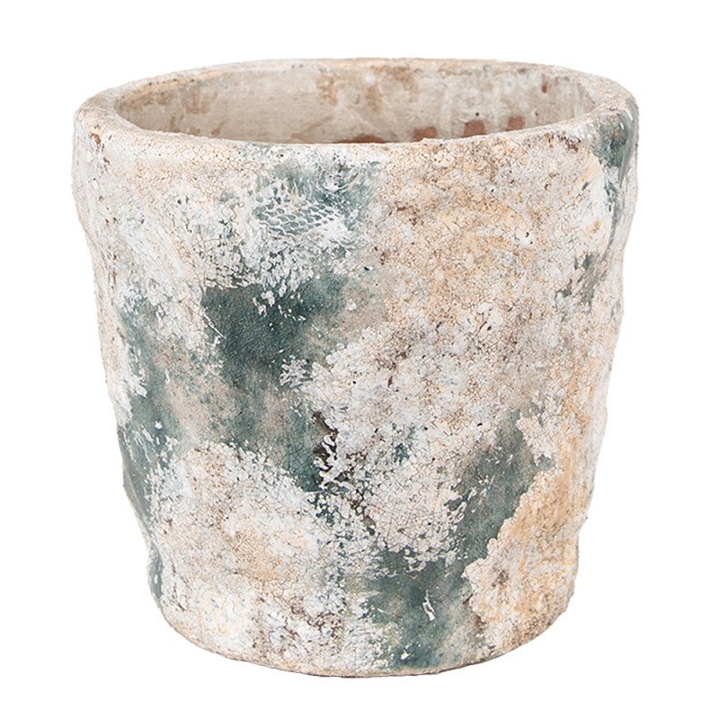 6TE0531M Planter Ø 16x15 cm Beige Green Terracotta