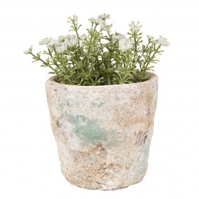 26TE0531S Planter Ø 11x11 cm Beige Green Terracotta