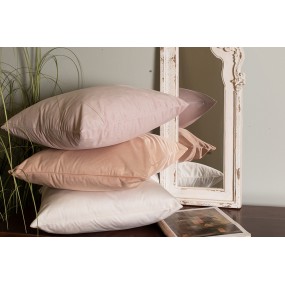 2KTU021.001W Housse de coussin 45x45 cm Blanc Polyester Housse de coussin décorative