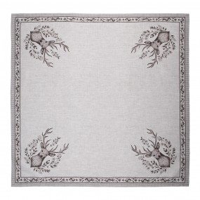 2GTW01 Tafelkleed 100x100 cm Beige Katoen Hert Tafellaken