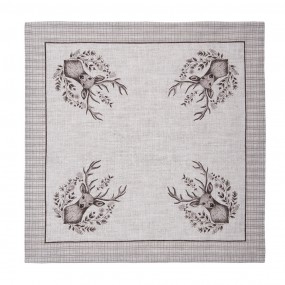 2GTW43 Napkins Cotton Set of 6 40x40 cm Beige Cotton Deer