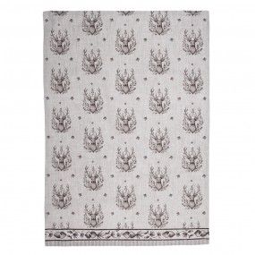 2GTW42-2 Tea Towel  50x70 cm Beige Cotton Deer Kitchen Towel