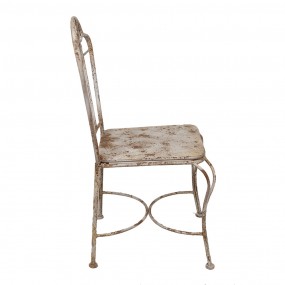 26Y5621 Garden Chair 47x47x91 cm White Brown Iron