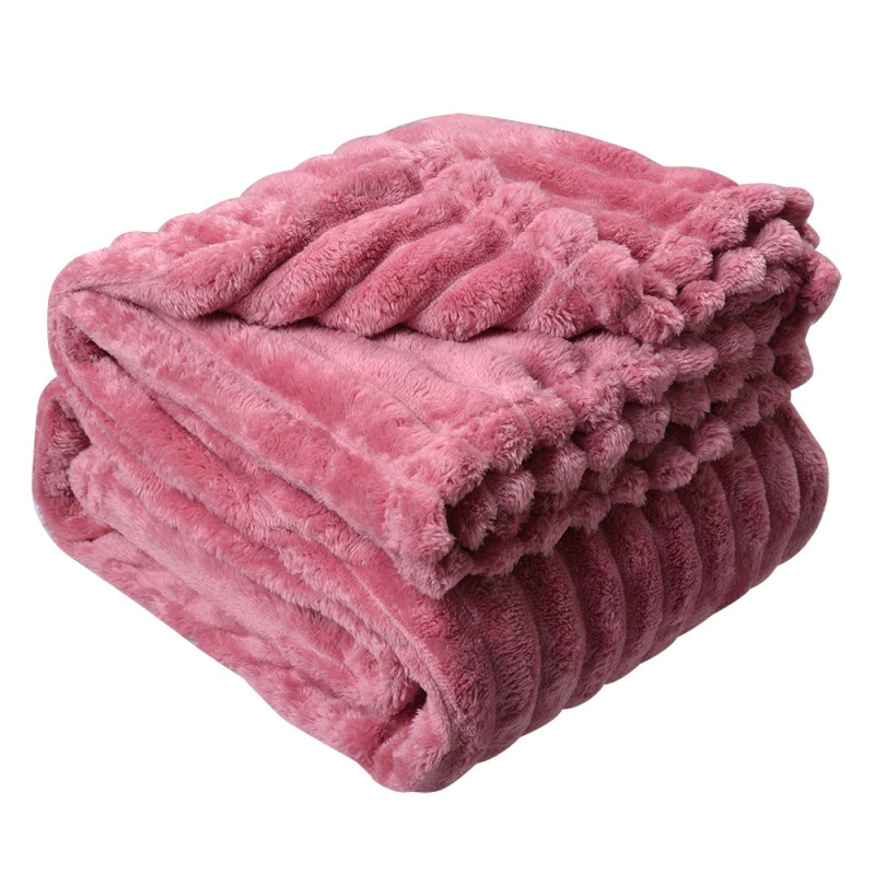 KT060.157 Throw Blanket 180x200 cm Pink Polyester Blanket