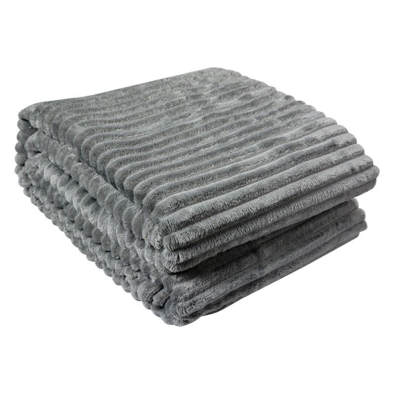 KT060.158LG Plaid 180x200 cm Grigio Poliestere Coperta