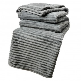 2KT060.158LG Throw Blanket 180x200 cm Grey Polyester Blanket