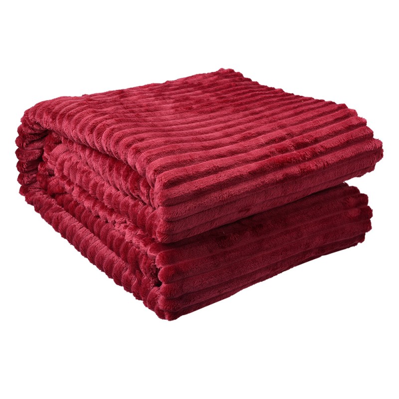 KT060.158R Couverture 180x200 cm Rouge Polyester Plaid