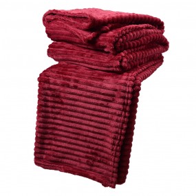 2KT060.158R Throw Blanket 180x200 cm Red Polyester Blanket