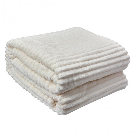 KT060.158W Throw Blanket 180x200 cm White Polyester Blanket