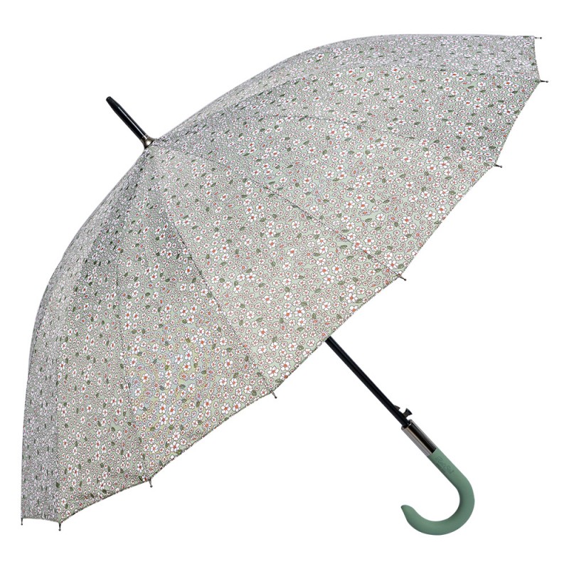 JZUM0075GR Adult Umbrella 60 cm Green Synthetic Flowers Umbrella