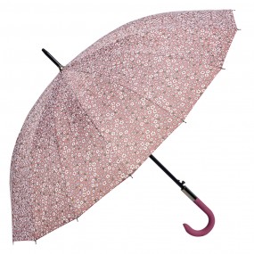 2JZUM0075P Adult Umbrella 90 cm Pink Synthetic Flowers Umbrella