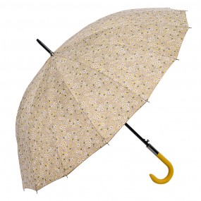 2JZUM0075Y Parapluie pour adultes 60 cm Jaune Synthétique Fleurs Parapluie