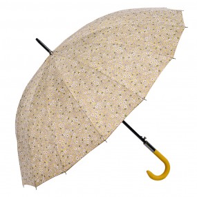 2JZUM0075Y Parapluie pour adultes 90 cm Jaune Synthétique Fleurs Parapluie