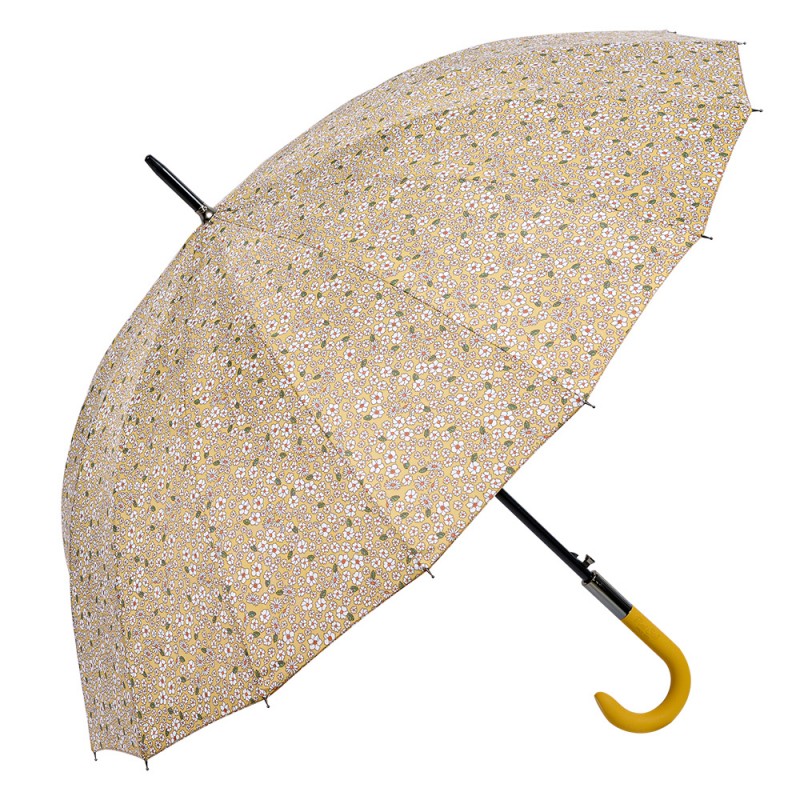 JZUM0075Y Parapluie pour adultes 90 cm Jaune Synthétique Fleurs Parapluie