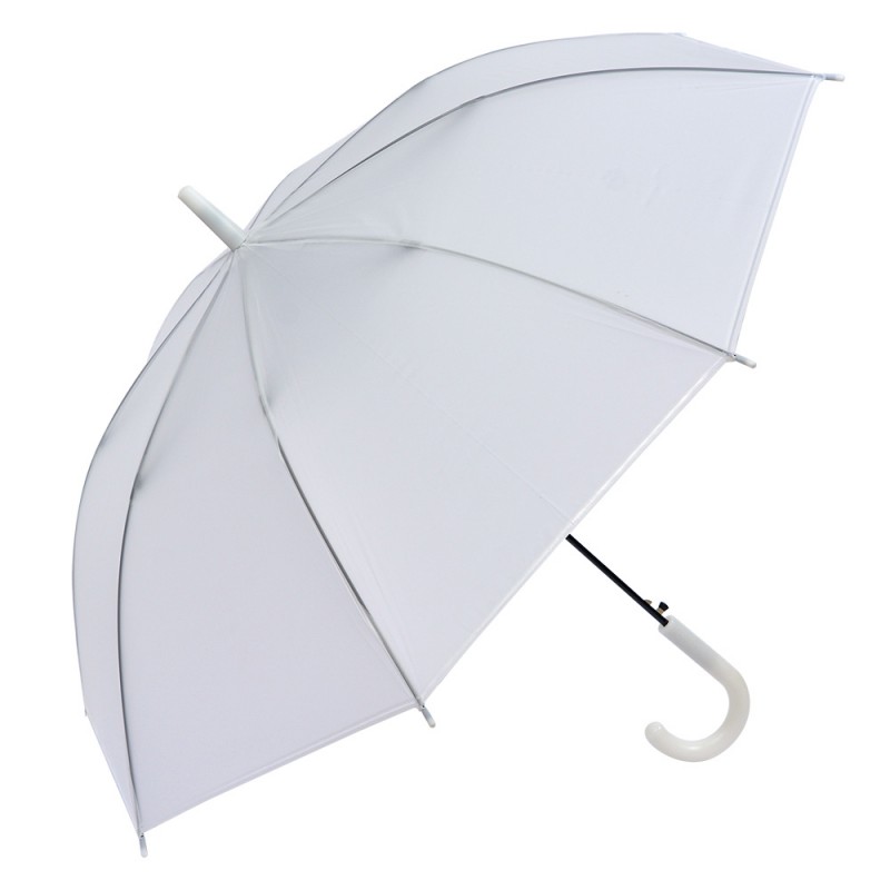 JZUM0078W Erwachsenen-Regenschirm 80 cm Weiß Synthetisch Regenschirm