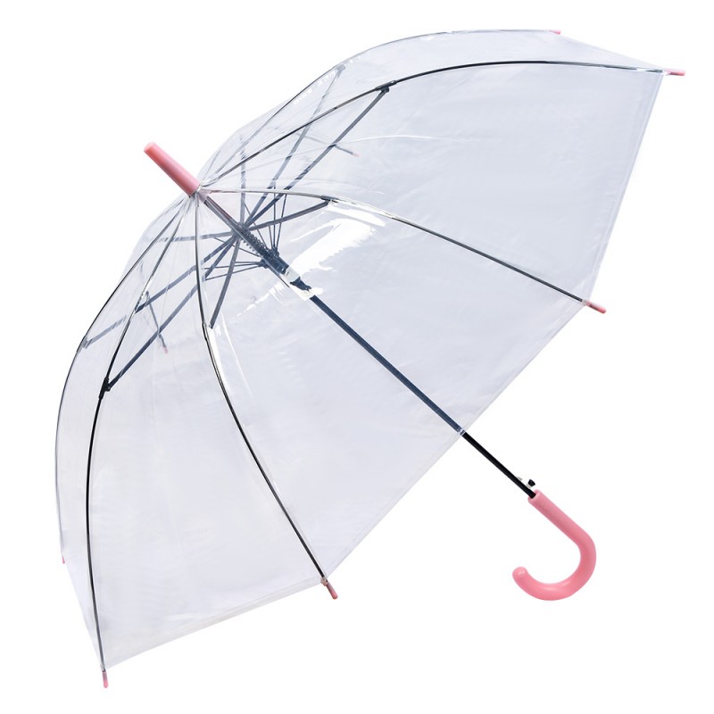 JZUM0079P Paraplu Volwassenen 56 cm Transparant Kunststof Regenscherm