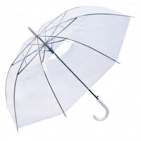 2JZUM0079W Parapluie pour adultes 80 cm Transparent Plastique Paraplu transparent