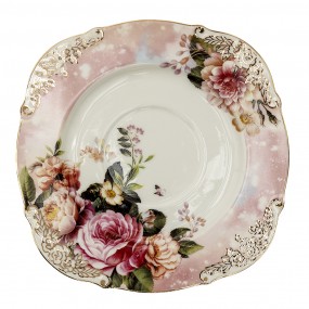 26CE1274 Tazza e piattino 200 ml Rosa Porcellana Rotondo Stoviglie