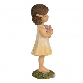 26PR5028 Figurine Fille 13 cm Jaune Polyrésine