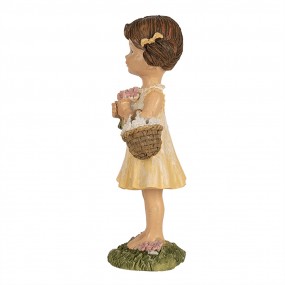 26PR5028 Figurine Fille 13 cm Jaune Polyrésine