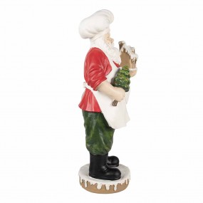 25PR0124GG Beeld Kerstman 59 cm Wit Rood Kunststof Kerstdecoratie