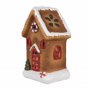 26CE1770 Gingerbread house 15 cm Brown Ceramic Gingerbread house