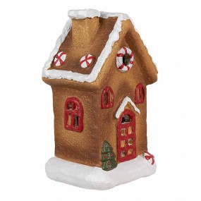 26CE1770 Gingerbread house 15 cm Brown Ceramic Gingerbread house