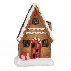 26CE1771 Gingerbread house 15 cm Brown Ceramic Gingerbread house