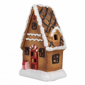 26CE1771 Gingerbread house 15 cm Brown Ceramic Gingerbread house