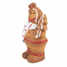 26CE1774 Christmas Decoration Gingerbread man 15 cm Brown Ceramic